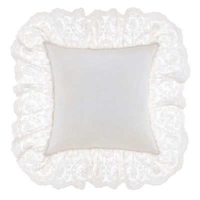 Blanc Mariclo cuscino con gale serie Tintoretto cm.45x45 colore bianco