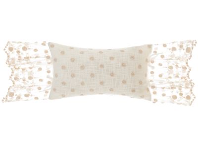 Blanc Mariclo cuscino con pizzo serie Dentelle Bon Ton cm.50x30 h.