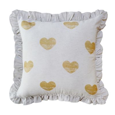 Blanc Mariclo cuscino con volant serie Cuori Elite cm. 45x45