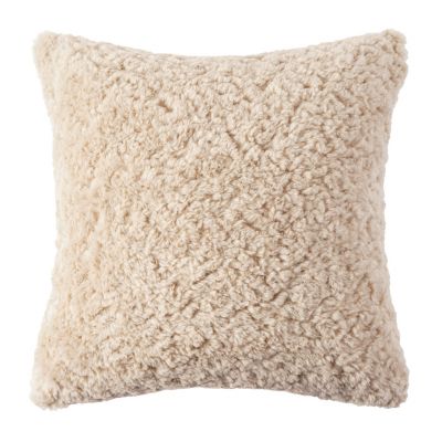 Blanc Mariclo cuscino in ecopelliccia serie Chalet cm. 50x50