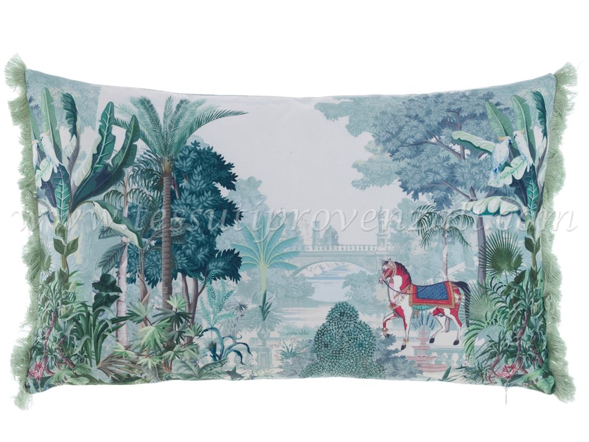 Blanc Mariclo cuscino in velluto serie Chanson de jeste cm.30x50
