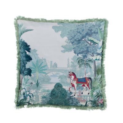 Blanc Mariclo cuscino in velluto serie Chanson de jeste cm.45x45