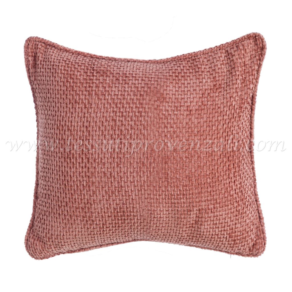 Blanc Mariclo cuscino in velluto serie Morbido Sonno cm.45x45 colore mattone chiaro