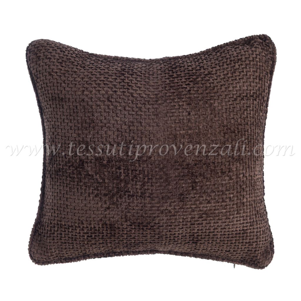 Blanc Mariclo cuscino in velluto serie Morbido Sonno cm.45x45 colore marrone
