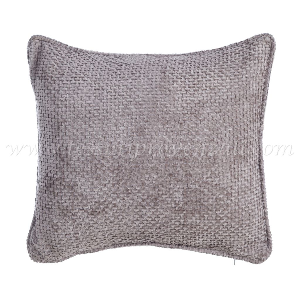 Blanc Mariclo cuscino in velluto serie Morbido Sonno cm.45x45 colore beige