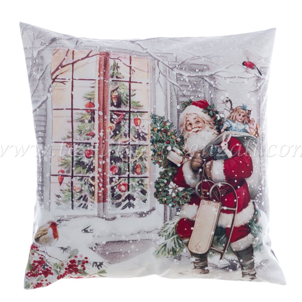 Blanc Mariclo cuscino natalizio con Babbo Natale cm. 45x45