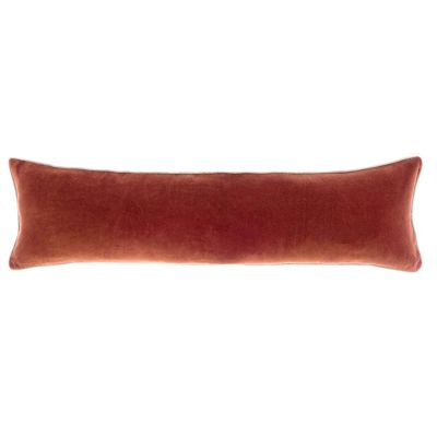 Blanc Mariclo cuscino rettangolare in velluto serie Foliage Velvet ruggine cm. 25 x 90