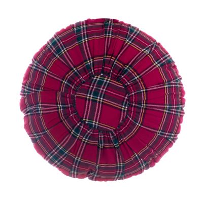 Blanc Mariclo cuscino rotondo serie Magia Tartan diam. 40 cm 