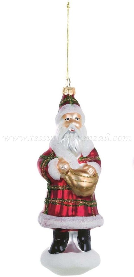 Blanc Mariclo decorazione Babbo Natale in vetro altezza cm.18