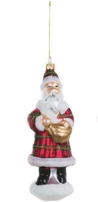 Blanc Mariclo decorazione Babbo Natale in vetro altezza cm.18