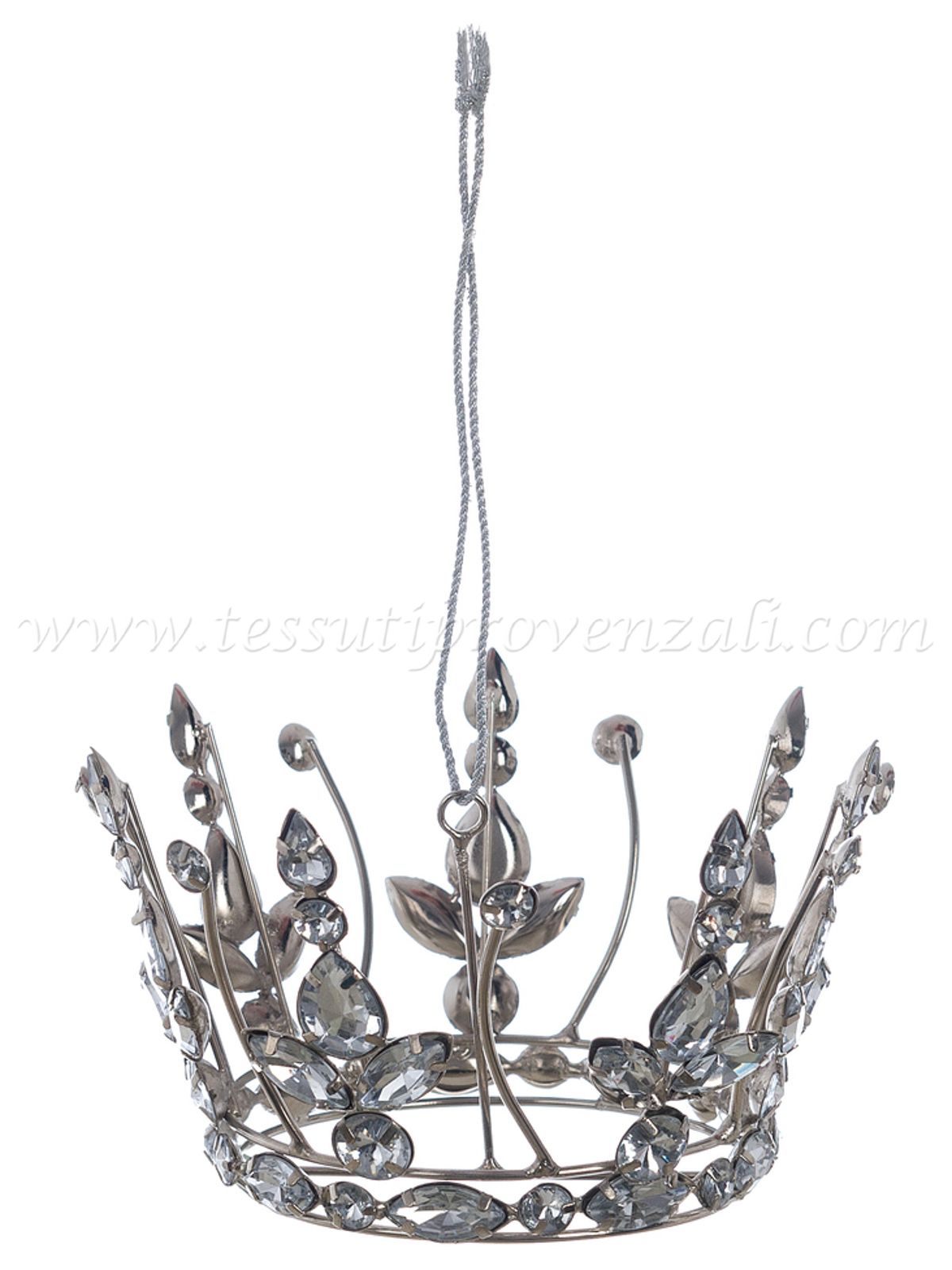 Blanc Mariclo decorazione corona da appendere serie Argentea cm.11x8 h.