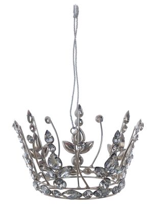 Blanc Mariclo decorazione corona da appendere serie Argentea cm.11x8 h.