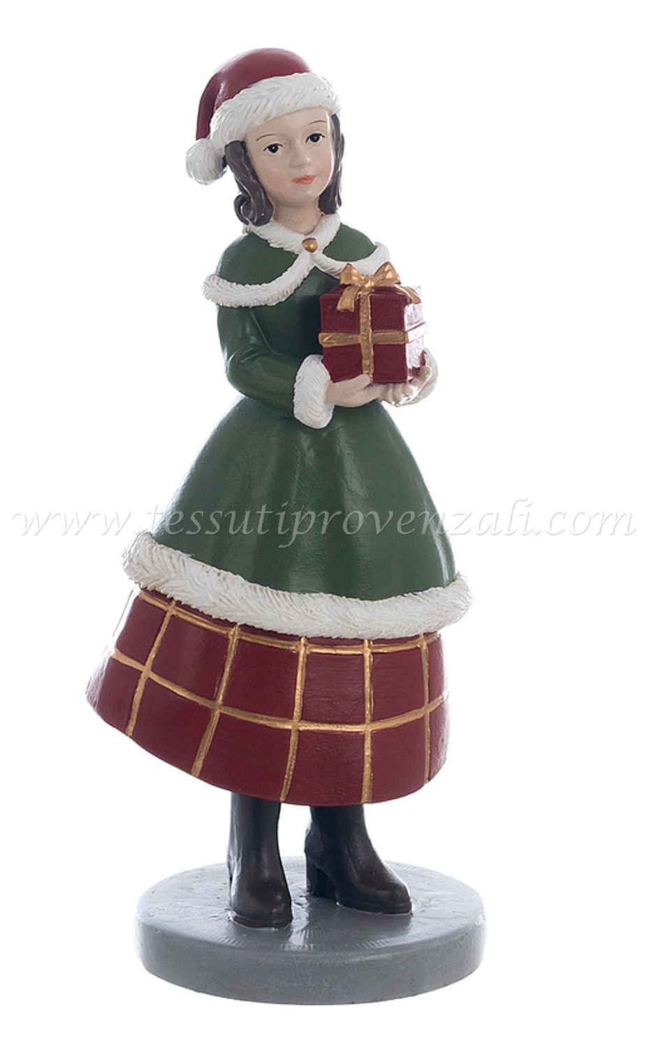 Blanc Mariclo decorazione in resina Canto di Natale altezza cm.18 variante pacchetto regalo