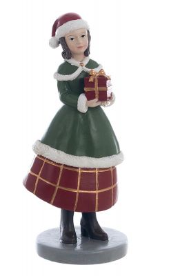 Blanc Mariclo decorazione in resina Canto di Natale altezza cm.18 variante pacchetto regalo