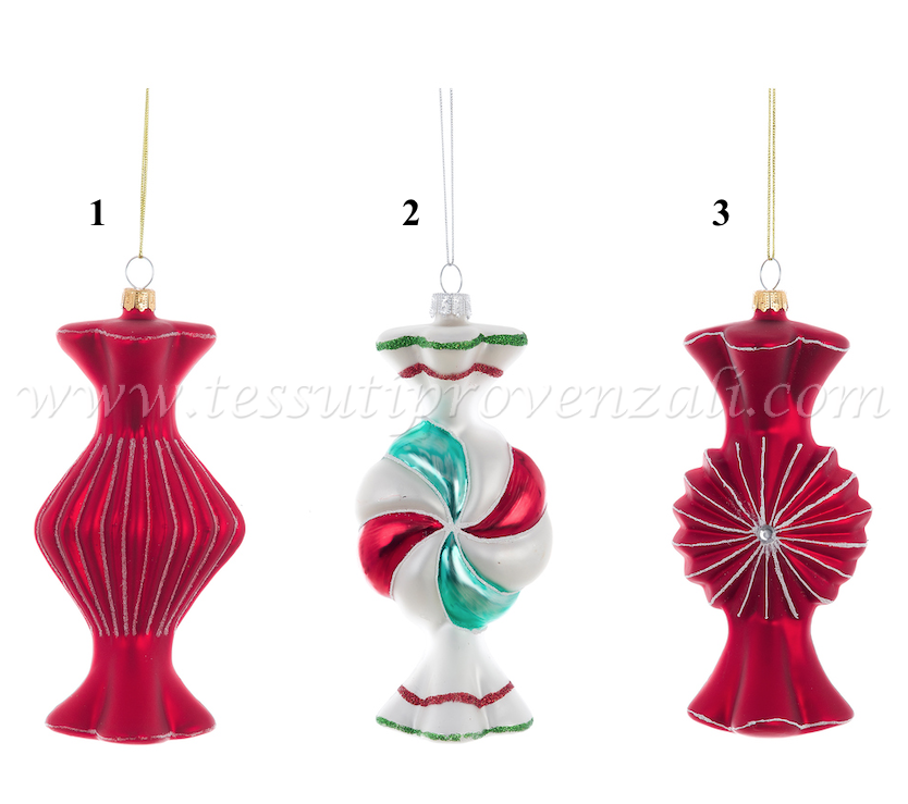 Blanc Mariclo decorazione in vetro a forma di caramella - variante 1