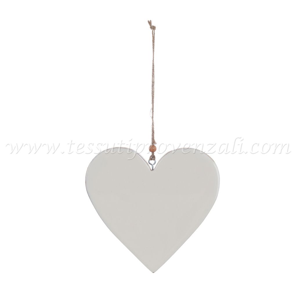 Blanc Mariclo decoro cuore da appendere in legno misura grande cm.13,5x14,5