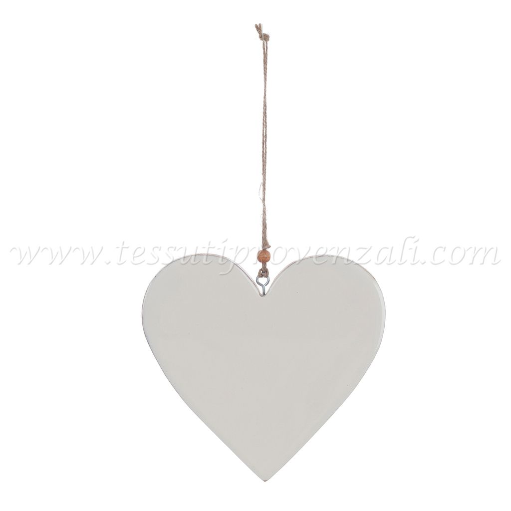 Blanc Mariclo decoro cuore da appendere in legno misura piccola cm.10x10