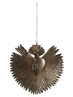 Blanc Mariclo' decoro cuore votivo Ex Voto Collection altezza cm.21 variante 2