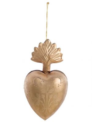 Blanc Mariclo' decoro cuore votivo apribile Ex Voto Collection altezza cm.26 variante 2