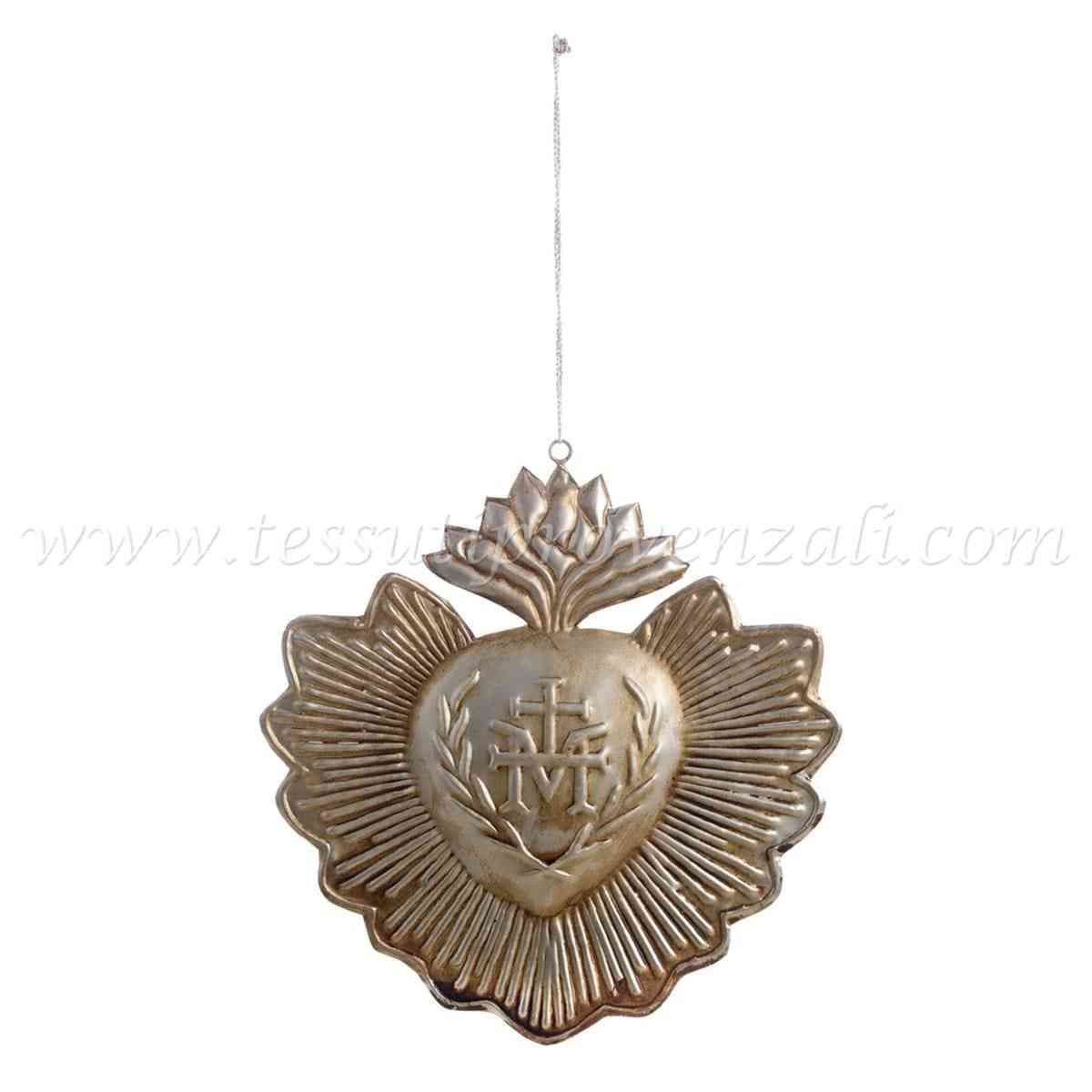 Blanc Mariclo decoro cuore votivo serie Ex Voto Collection h. 25 cm 