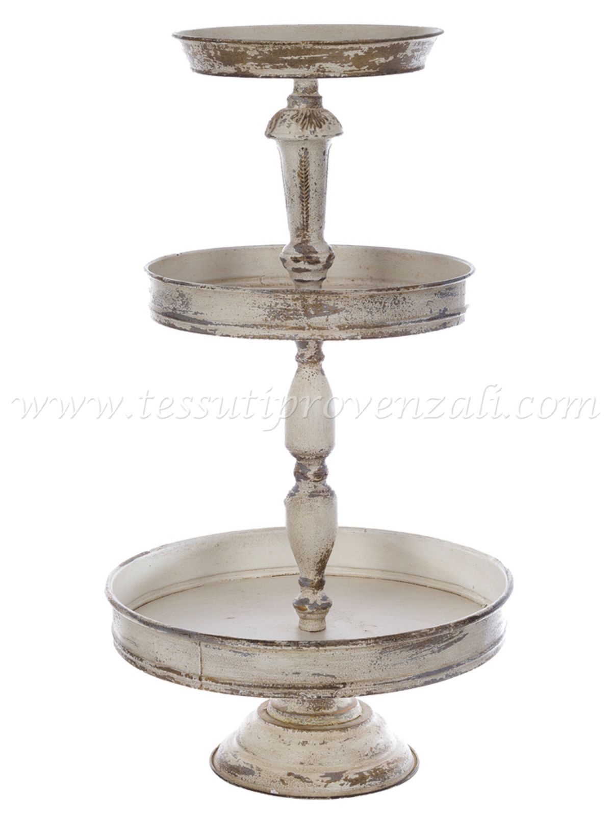 Blanc Mariclo étagère in metallo 3 livelli shabby chic cm.40x75 h.