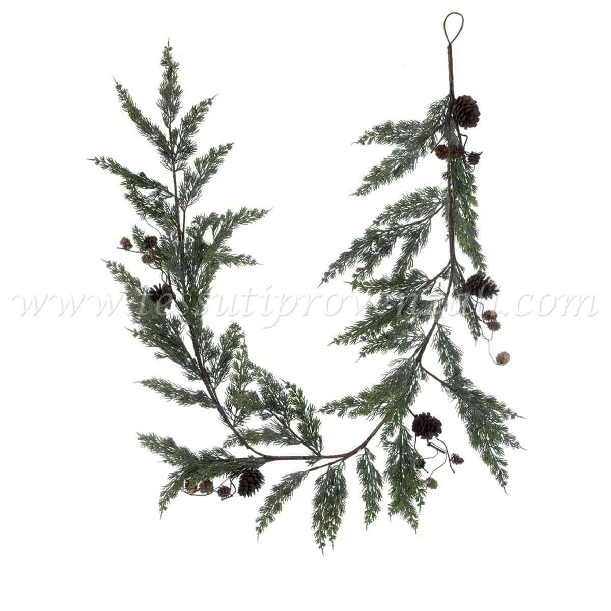 Blanc Mariclo festone pino artificiale cm. 180