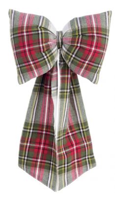 Blanc Mariclo fiocco da appendere serie Rifugio di Natale variante tartan cm. 30 x 50 h