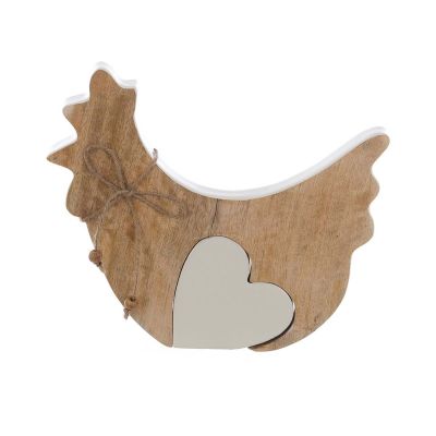 Blanc Mariclo gallina con cuore serie Pasqua in Festa h. 23 cm.