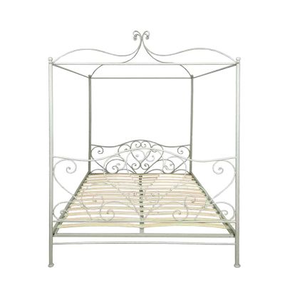 Blanc Mariclo letto con baldacchino in stile shabby chic serie Clio Collection