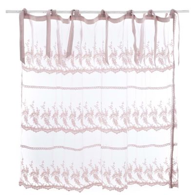 Blanc Mariclo mantovana in tulle ricamato serie Dentelle Cherie cm. 140 x 90 h. colore rosa