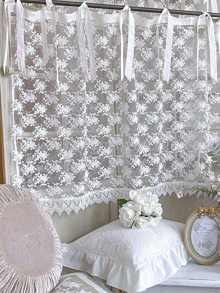Blanc Mariclo mantovana in tulle ricamato serie Dentelle Romantique cm.140x80 h.
