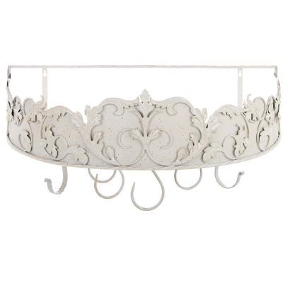 Blanc Mariclo mensola porta oggetti con ganci serie Curly Collection