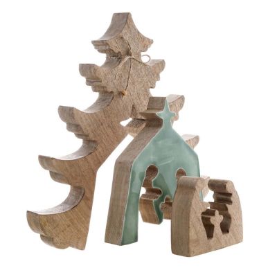 Blanc Mariclo natività / presepe in legno h. 37 cm