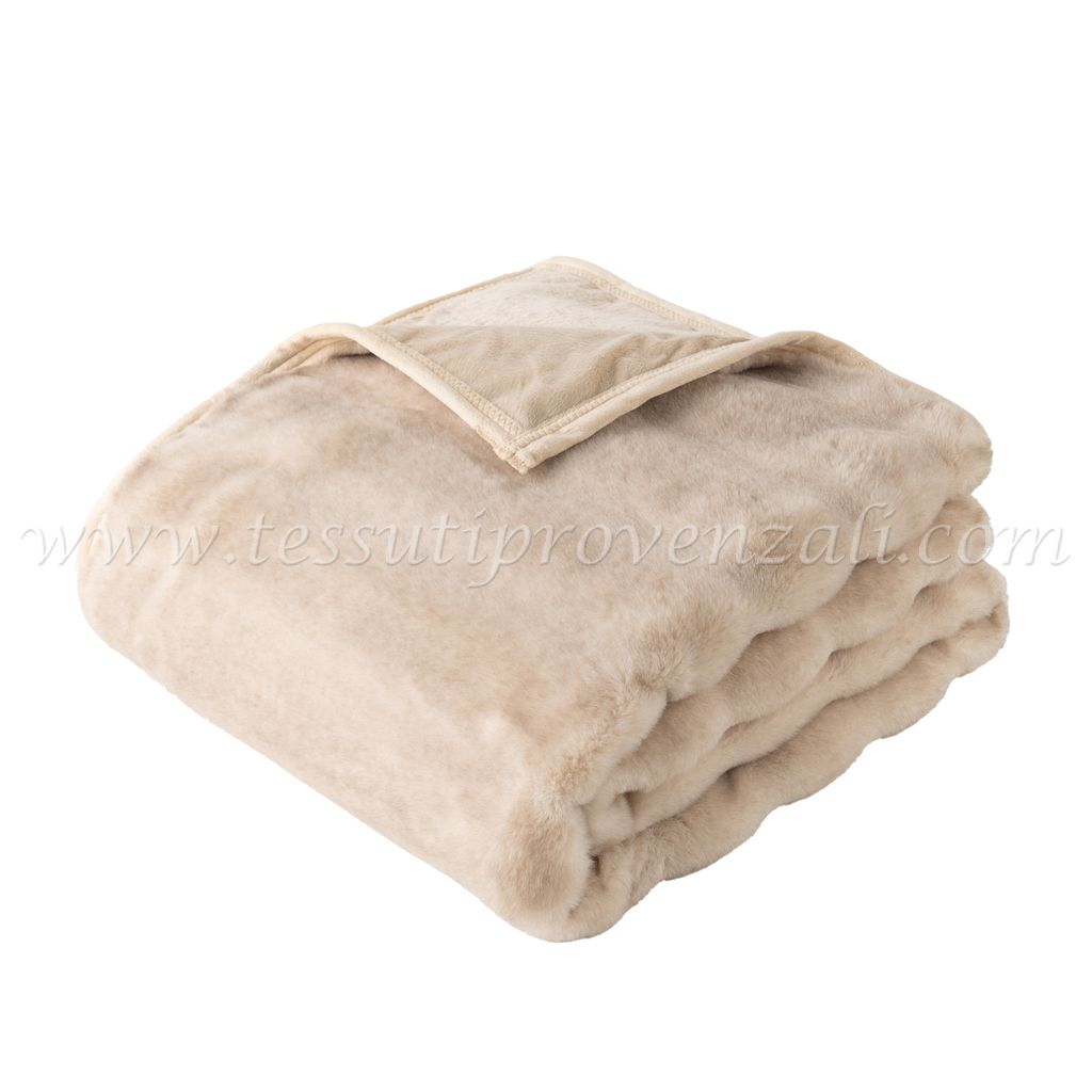 Blanc Mariclo plaid ecopelliccia Luxury 640 gsm 140x170 cm