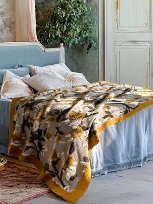 Blanc Mariclo plaid in lana cotta serie Bagliore d'Autunno cm. 160x200