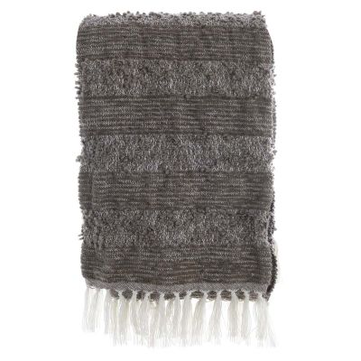 Blanc Mariclo plaid serie Natural Soul colore fango cm. 125 x 150