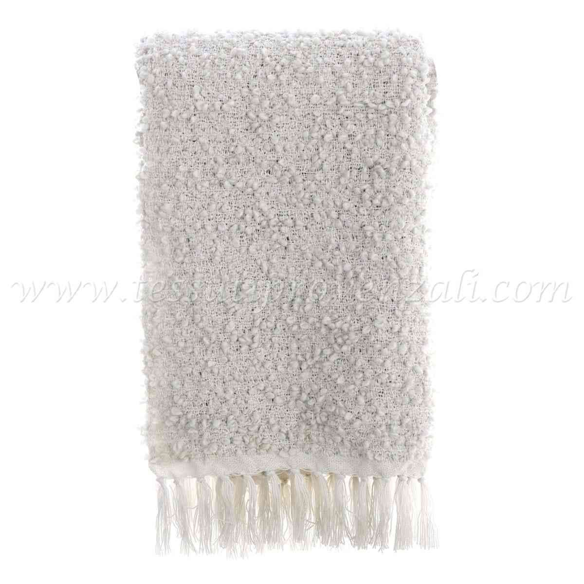 Blanc Mariclo plaid serie Natural Soul colore panna cm. 125 x 150