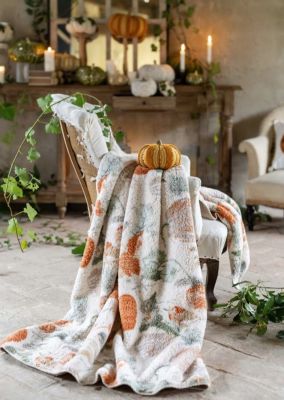 Blanc Mariclo plaid supermorbido Zucche di Sogno cm. 140x170 