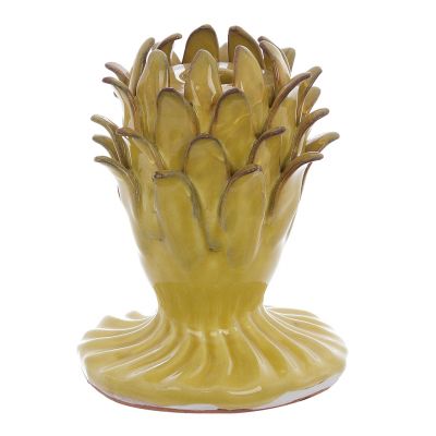 Blanc Mariclo porta candela in ceramica serie Aegeo altezza cm.14