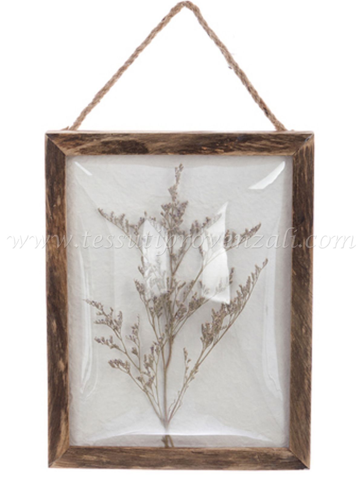 Blanc Mariclo quadretto con fiori secchi serie Erbario d'Arte cm.19x6x25 h. - variante 3
