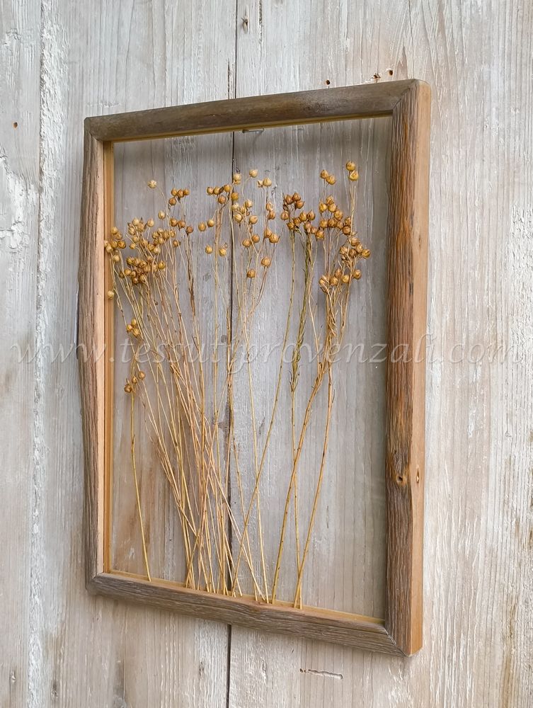 Blanc Mariclo quadro con fiori secchi serie Erbario d'Arte cm.30x40 h. - variante 3