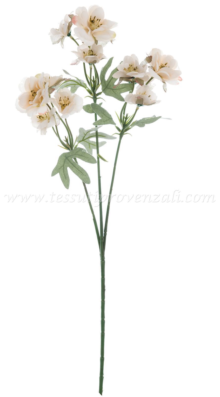 Blanc Mariclo ranuncoli butterfly artificiali serie Florilegio variante avorio h. 60 cm.