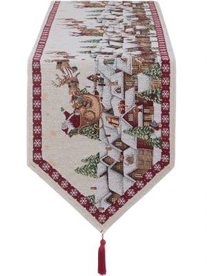 Blanc Mariclo runner serie Gobelin Natale