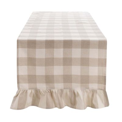 Blanc Mariclo runner/striscia centrotavola serie Bolgheri colore beige e naturale