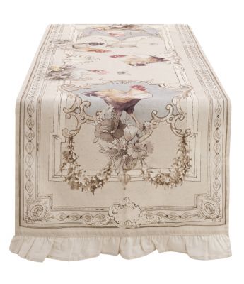 Blanc Mariclo runner/striscia centrotavola serie Coco cm.50x160