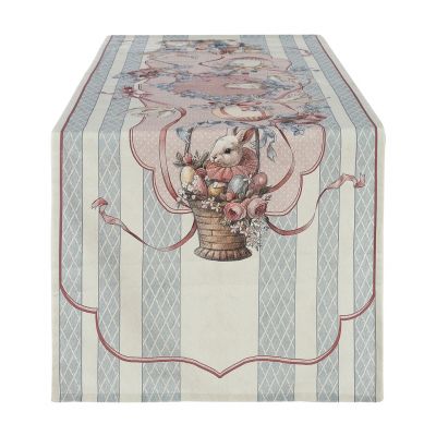 Blanc Mariclo runner / striscia centrotavola serie Joyeuses Paques 