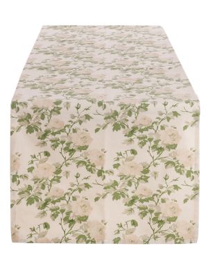 Blanc Mariclo runner / striscia centrotavola serie Rami d'Amore variante rose