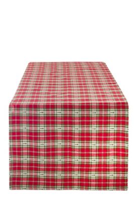 Blanc Mariclo runner/striscia centrotavola serie Rifugio di Natale cm.45x140 variante quadretti