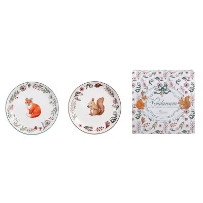 Blanc Mariclo scatola regalo con 2 piattini dessert serie Viridarium