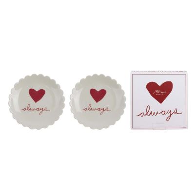Blanc Mariclo set 2 piattini dessert in confezione regalo serie Amor Aeternus